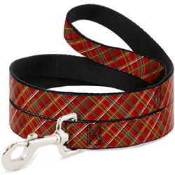 Dog Leash - Tartan Plaid2 Red/Green/Yellow
