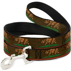 Dog Leash - California Flag Weathered Browns