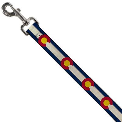 Dog Leash - Colorado Flags2 Repeat Vintage2