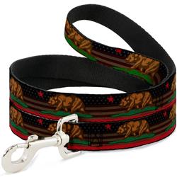 Dog Leash - Cali Bear/Star/Stripe/US Flag Stretch