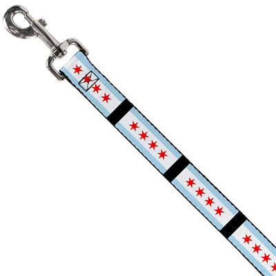 Dog Leash - Chicago Flags/Black