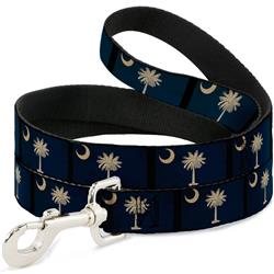 Dog Leash - South Carolina Flag Distressed/Black