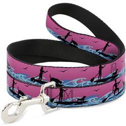 Dog Leash - SUP w/Dog Pink/Blues/Black