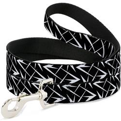 Dog Leash - Spikes Scattered Black/White