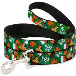 Dog Leash - St. Pat's 4-Buttons Stacked