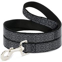 Dog Leash - Snake Skin 3 Charcoal/Black