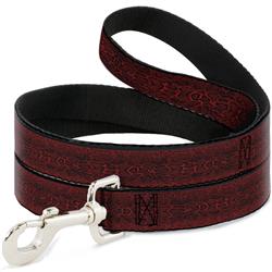 Dog Leash - Snake Skin 3 Red/Black
