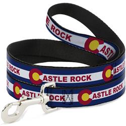 Dog Leash - Colorado CASTLE ROCK Flag Blue/White/Red/Yellows