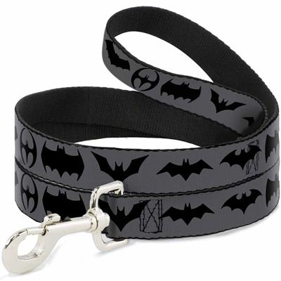 Dog Leash - Bat Logo Transitions Gray/Black