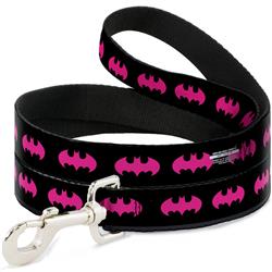 Dog Leash - Batman Signal Black/Fuchsia