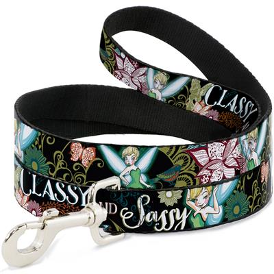 Dog Leash - Tinker Bell Floral Collage CLASSY AND SASSY