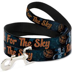 Dog Leash - Woody REACH FOR THE SKY Denim Blue Print