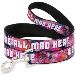 Dog Leash - Transparent Cheshire Cat Poses WE'RE ALL MAD HERE