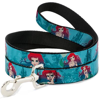 Dog Leash - Ariel Poses Coral & Castle Blues/Reds
