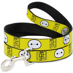 Dog Leash - BAYMAX Hanko/Face Yellow/Black/White
