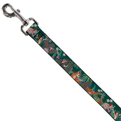 Dog Leash - The Jungle Book 8-Character Group Greens