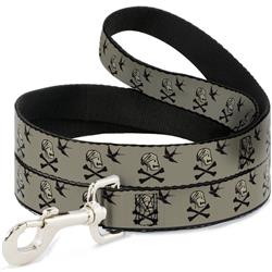 Dog Leash - Jack Sparrow's Flag Icons Grays