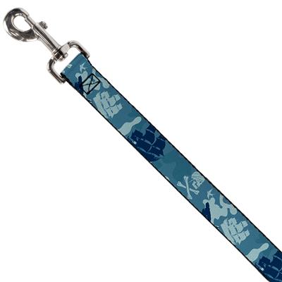 Dog Leash - Jack Sparrow's Flag Icons/Black Pearl/Sharks Blues