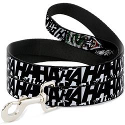 Dog Leash - Joker The Killing Joke Holding Head Pose/HA HA HA Repeat White/Black