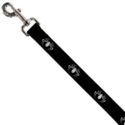 Dog Leash - Spider Logo3 Black/White