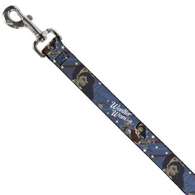 Dog Leash - WONDER WOMAN/Bombshell Pose Blue/Red/White