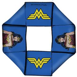 Dog Toy Squeaky Octagon Flyer - Wonder Woman JL Rebirth Pose WW Icon Blue