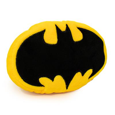 Dog Toy Squeaky Plush - Batman Bat Icon Yellow Black