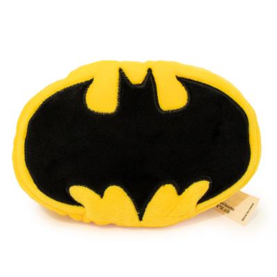 Dog Toy Squeaky Plush - Batman Bat Icon Yellow Black