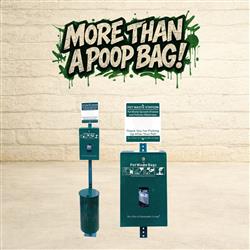The Original Poop Bags® Commercial Dog Waste Station Kit – Outdoor Pet Waste Header Bag Dispenser with 800-Bag Capacity