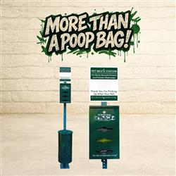The Original Poop Bags® Commercial Dog Waste Station Kit – Outdoor Bulk Roll Poop Bag Dispenser with 800-Bag Capacity