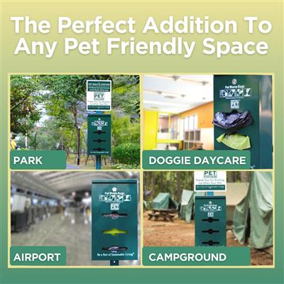 The Original Poop Bags® Commercial Dog Waste Station Kit – Outdoor Bulk Roll Poop Bag Dispenser with 800-Bag Capacity