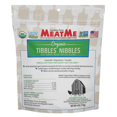 Organic Tibbles — Turkey Nibbles for Dogs & Cats, 4 oz. Bag