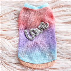 Love Dog Sweater: Rainbow