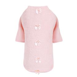 Dainty Bow Dog Sweater: Peach