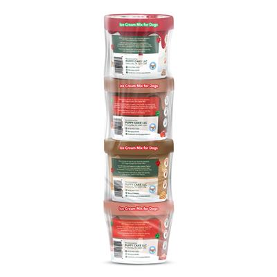 Holiday Gift Pack 4 Christmas Inspired Flavors- Ice Cream Mix for Dogs