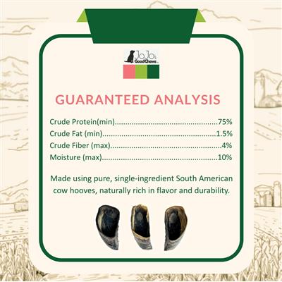 All-Natural Premium Cow Hooves Chews for Dogs (25/Case)