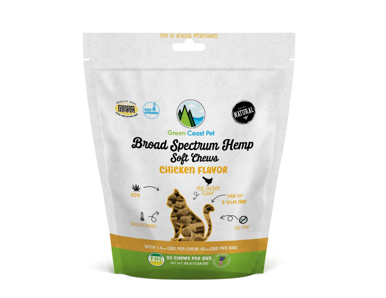 Hemp Soft Chews for Cats by Green Coast Pet