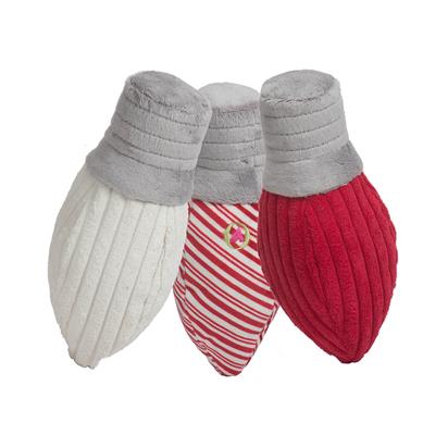 Peppermint Collection Plush Light Bulb Toys (3 pack)