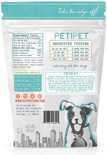 PETIPET Calming Bars (8oz. / 120 Bars per Bag)