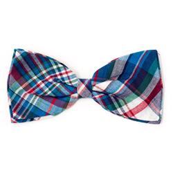 Madras Plaid Blue/Navy/Multi Bow Tie