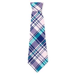 Madras Plaid Navy/Pink/Turquoise Neck Tie