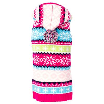 Pink Fairisle Hoodie Sweater