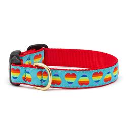 Rainbow Hearts Dog Collars, Leads, & Harnesses