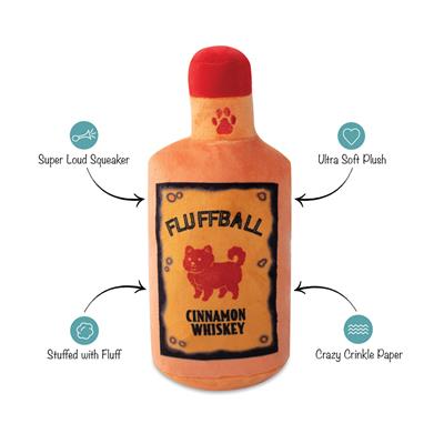 Fluffball Cinnamon Whiskey Plush Dog Toy