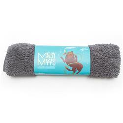 Messy Mutts Dog Drying Mat & Towel Cool Grey Medium