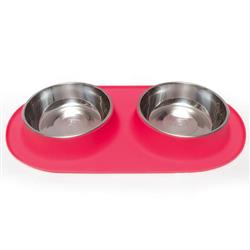 Messy Mutts Double Feeder Red 6 Cup