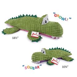 Zanies Corduroy Crocodile Dog Toy, Small