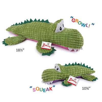 Zanies Corduroy Crocodile Dog Toy, Small