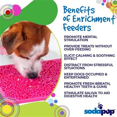 Flower Power Design Emat Enrichment Licking Mat -Pink