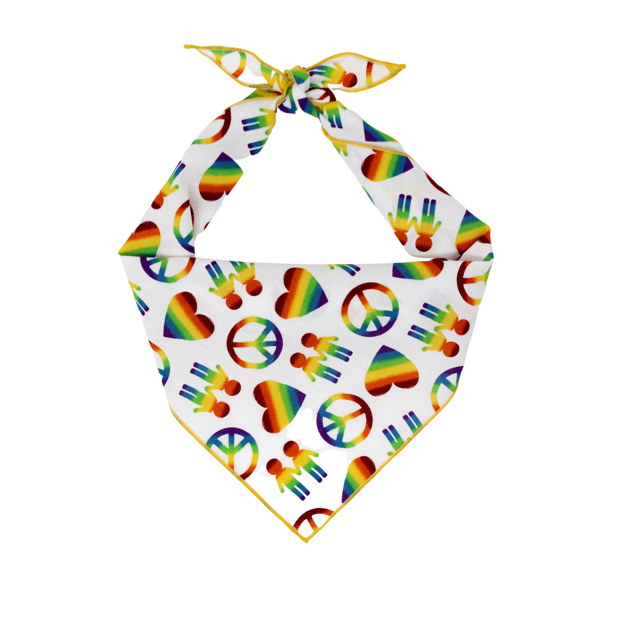 thumbnail image 2 of Rainbow Paisley Bandana – LGBTQ Pride Cotton Handkerchief, 21" X 21.5", Multi-Use Headscarf For Rave, Parade, Or Festival 2 of 5